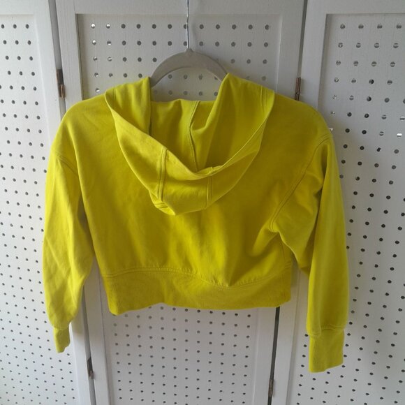 Old Navy Active Dynamic Fleece Crop Top Hoody, Girls, Size M (8), Neon - Picture 3 of 3